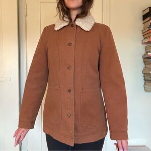Pendleton Tan Jacket with Cream Sherpa Collar